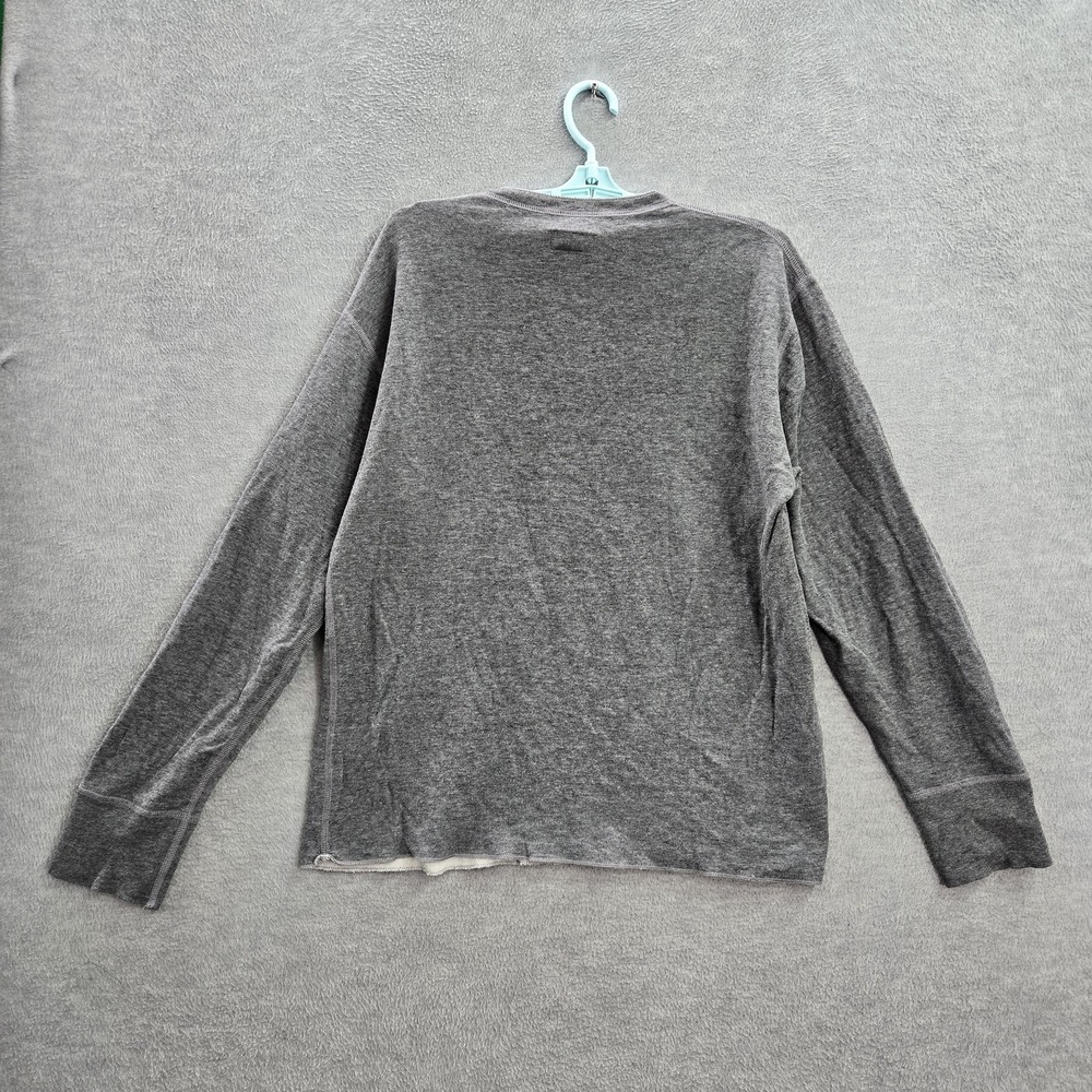 L.L. Bean Men Shirt‎ M Gray Wool Blend Long Sleeve Crew Neck Pullover Tee
